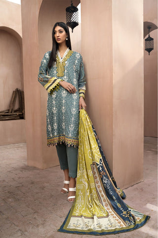 Jahan Ara 3 PC Spring Summer D-3 Embroidered Lawn Collection 2021