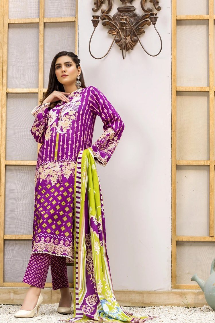 Picture of Ittehad - 3 PC D-145A Spring Summer Crystal Lawn Collection - Available at Raja Sahib