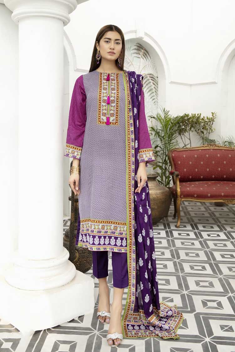 Picture of Ittehad - 3 PC Printed Lawn Suit 201A Jhalak Printed Lawn Collection - Available at Raja Sahib