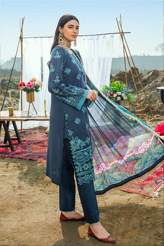 Serene SL 16 Neelam Uns E Baharaan Embroidered Lawn Collection 2021