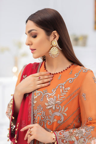 Flossie - 3 PC Autumn Sunset 3 Kuch Khas Exclusive Chiffon Collection