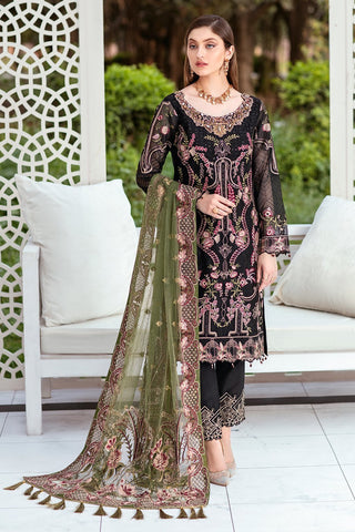 Ramsha - M 407 Minhal Embroidered Chiffon Collection Vol 4