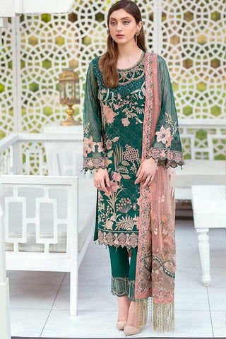 Ramsha - M 408 Minhal Embroidered Chiffon Collection Vol 4