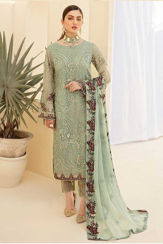 Picture of Ramsha - D 706 Rangoon Embroidered Chiffon Collection Vol 7 - Available at Raja Sahib