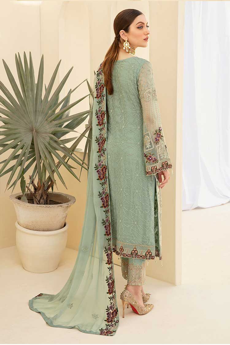 Picture of Ramsha - D 706 Rangoon Embroidered Chiffon Collection Vol 7 - Available at Raja Sahib