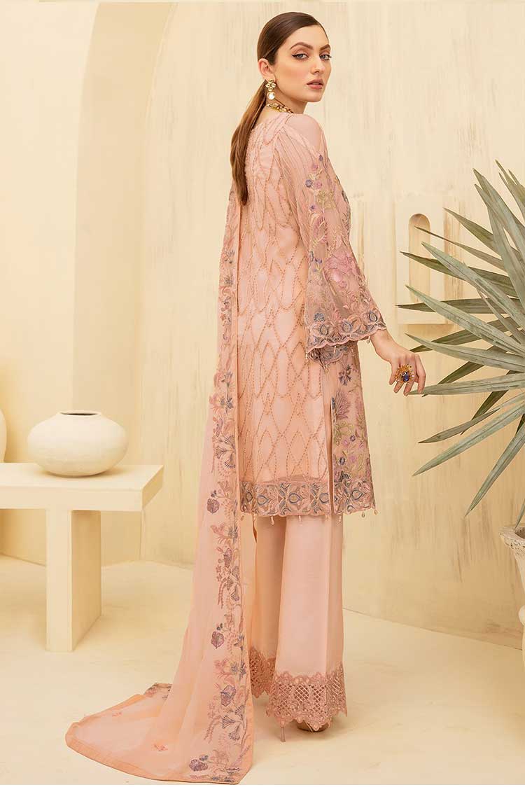 Picture of Ramsha - D 711 Rangoon Embroidered Chiffon Collection Vol 7 - Available at Raja Sahib