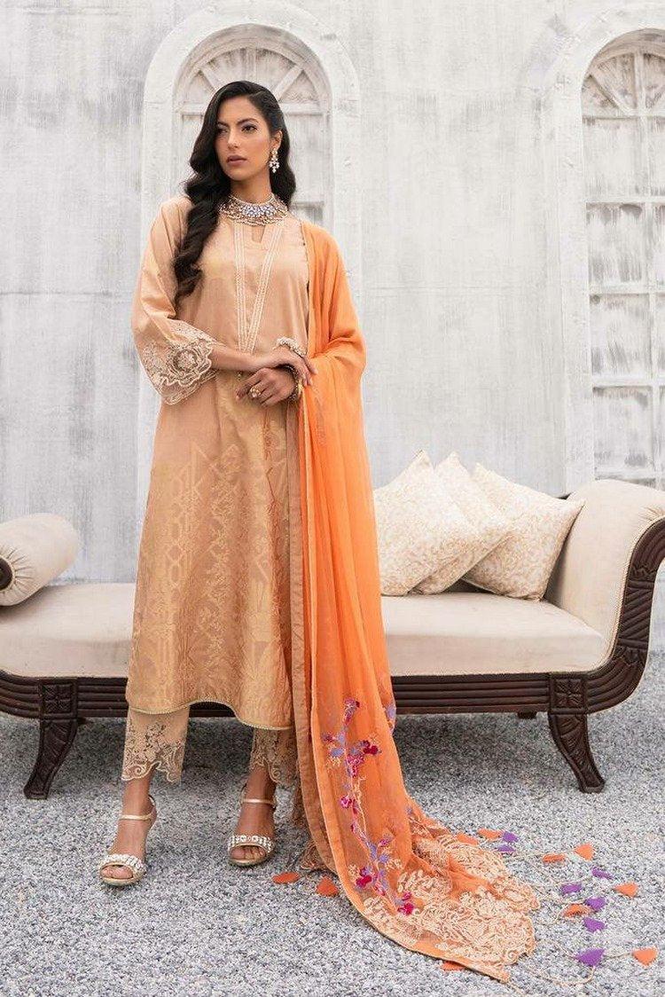 Picture of Charizma - 3 PC Butternut Squash 6 Signature Embroidered Lawn Jacquard Chapter 1 Collection - Available at Raja Sahib