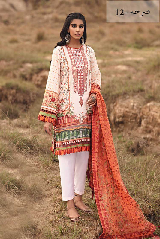 Picture of Jazmin - D 12 Sarha Karvaan Luxury Lawn Collection - Available at Raja Sahib