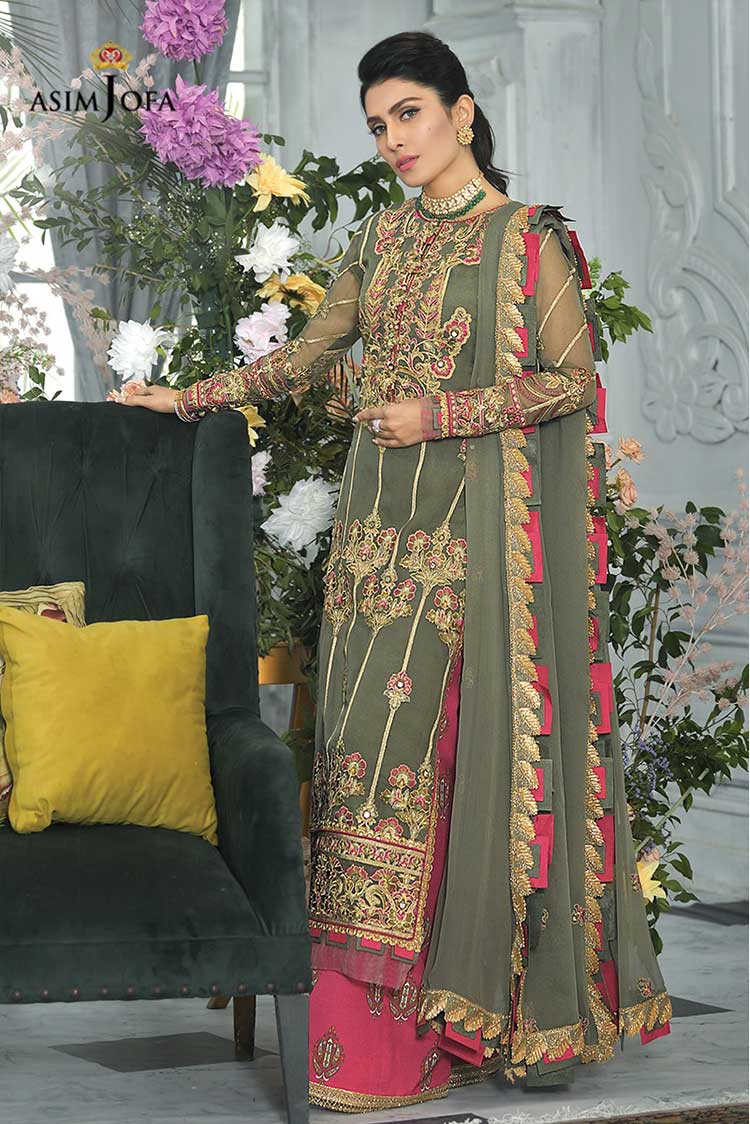 Picture of Asim Jofa - AJMC 06 Mahsa Festive Chiffon Collection - Available at Raja Sahib