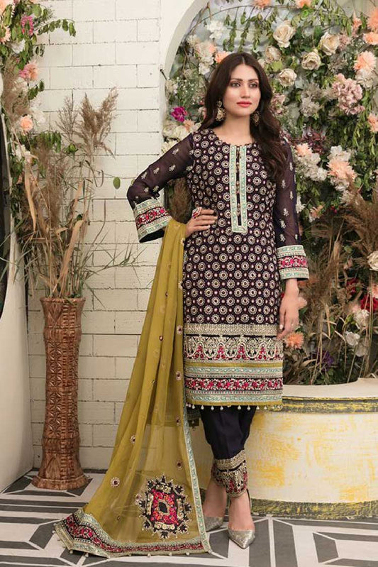 Picture of Riaz Arts - Design 1126 Klara Embroidered Chiffon Collection - Available at Raja Sahib