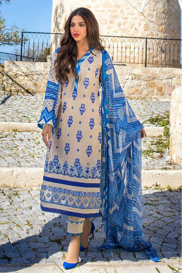 Picture of Zainab Chottani - 4A BLOOMING BLUES A Tahra Lawn Collection - Available at Raja Sahib