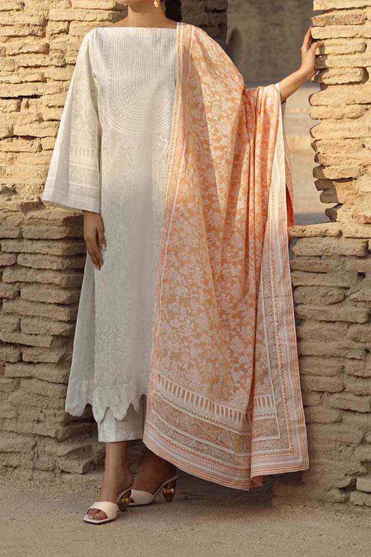 Picture of Mizaj -TD 21 VANILLA Tena Durrani Embroidered Lawn Collection Vol 2 - Available at Raja Sahib