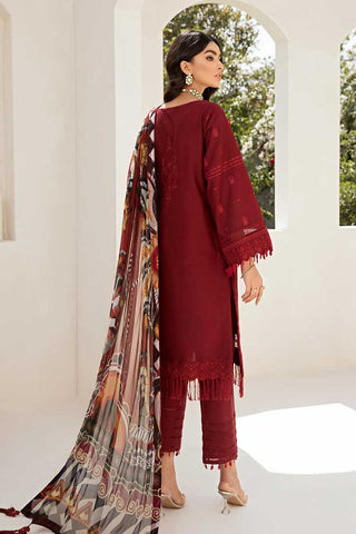 Farasha D4 Scarlet Musk Festive Embroidered Lawn Collection 2021 Vol 2