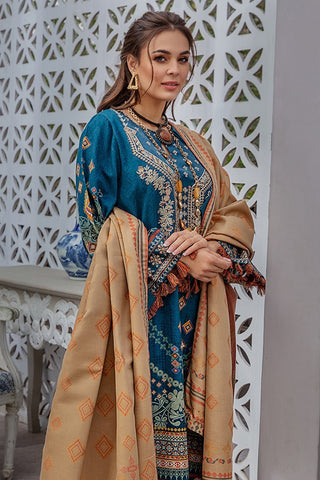 Ellena - KV1-08 Khaddar Winter Shawl Unstitched 3-PC Suit