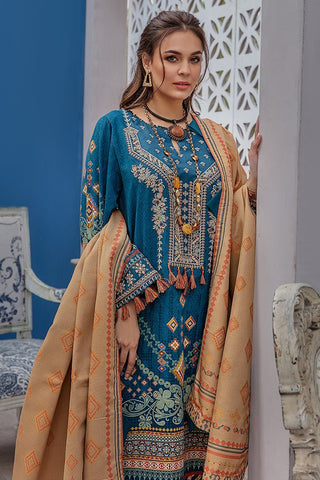 Ellena - KV1-08 Khaddar Winter Shawl Unstitched 3-PC Suit