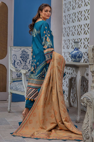 Ellena - KV1-08 Khaddar Winter Shawl Unstitched 3-PC Suit