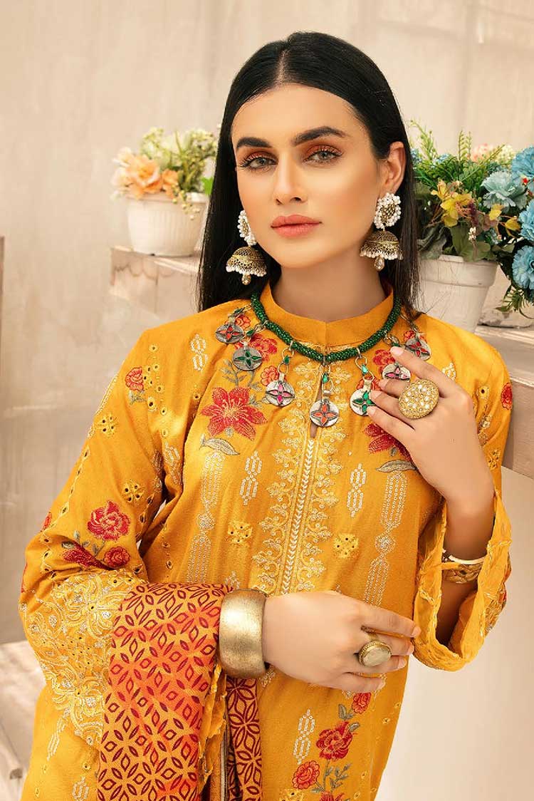 Picture of Shaista - Design 507 Maliha Embroidered Dhanak Karandi Collection - Available at Raja Sahib