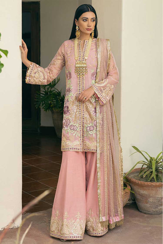 Picture of Rungrez - RNG 01 Aureo Mousseline Embroidered Collection - Available at Raja Sahib