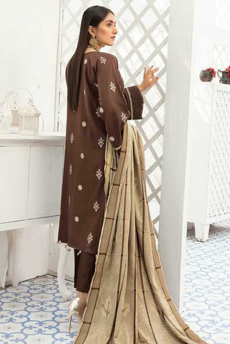 Picture of Shaista - Design 846 Muskan Semi Peach Embroidered Collection - Available at Raja Sahib