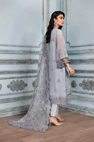 Alizeh D4 Surmai Mah e Ru Embroidered Chiffon Collection 2021 Vol 8