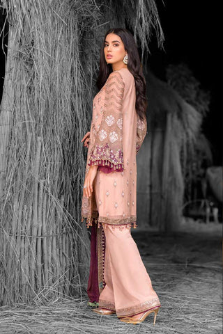 Flossie - S 702 Candy Pink Safeera Luxury Chiffon Collection Vol 7