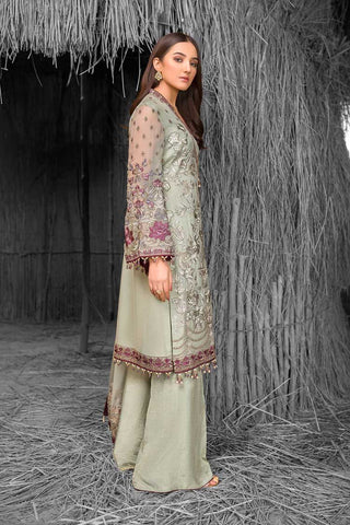 Flossie - S 703 Olive Green Safeera Luxury Chiffon Collection Vol 7