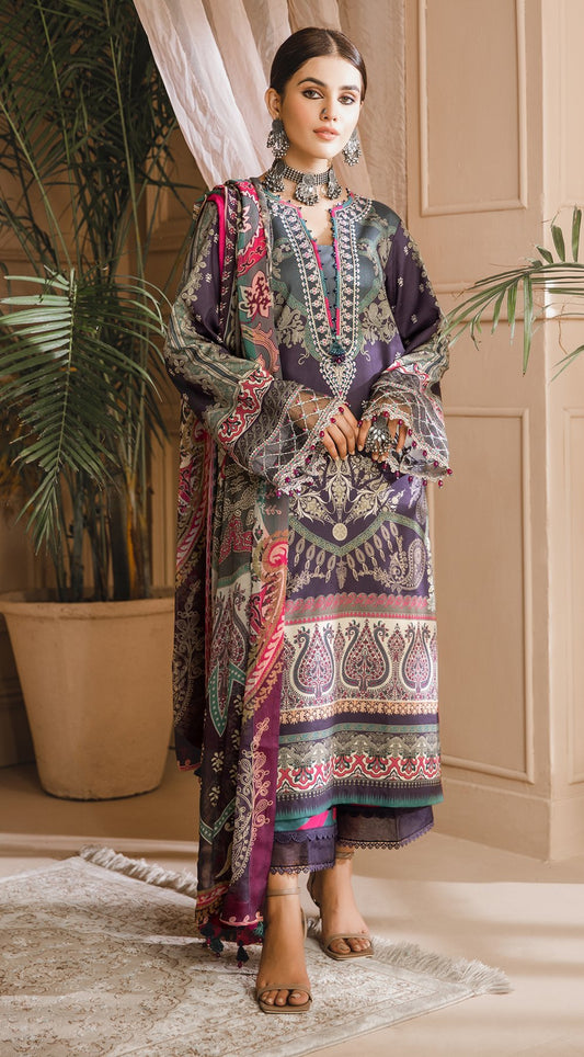 Picture of Anaya - AEC21 05 Sahar Noor Bano Embroidered Cambric Collection - Available at Raja Sahib