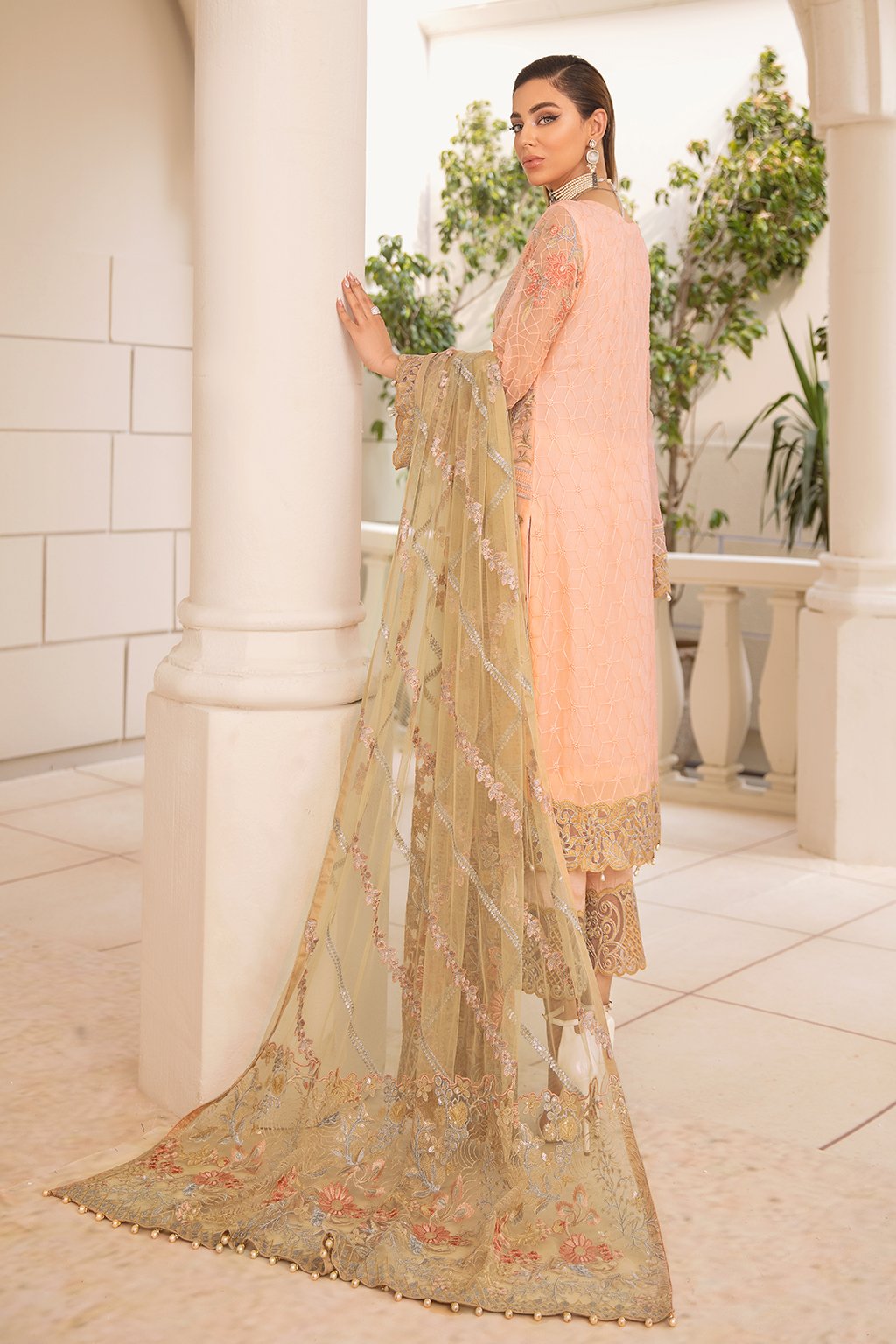 Picture of Ramsha - A 402 Chevron Embroidered Chiffon Collection Vol 4 - Available at Raja Sahib