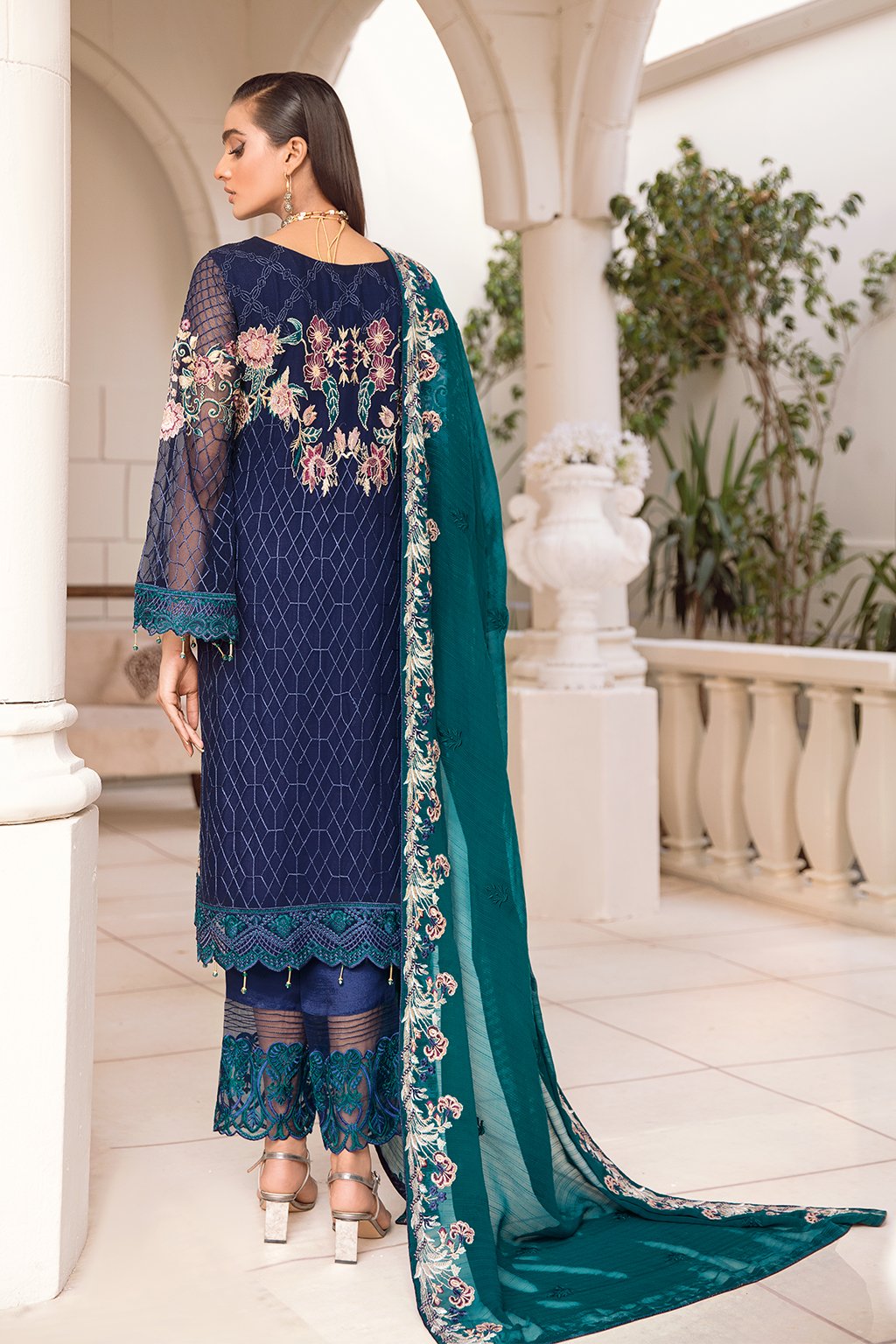 Picture of Ramsha - A 403 Chevron Embroidered Chiffon Collection Vol 4 - Available at Raja Sahib