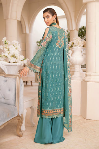 Picture of Ramsha - A 411 Chevron Embroidered Chiffon Collection Vol 4 - Available at Raja Sahib