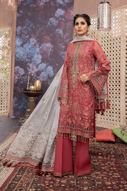 Picture of Flossie 02 Hibiscus Rang e Nua Luxury Chiffon Collection 2021 Vol 3 - Available at Raja Sahib