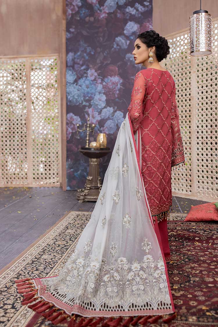 Picture of Flossie 02 Hibiscus Rang e Nua Luxury Chiffon Collection 2021 Vol 3 - Available at Raja Sahib