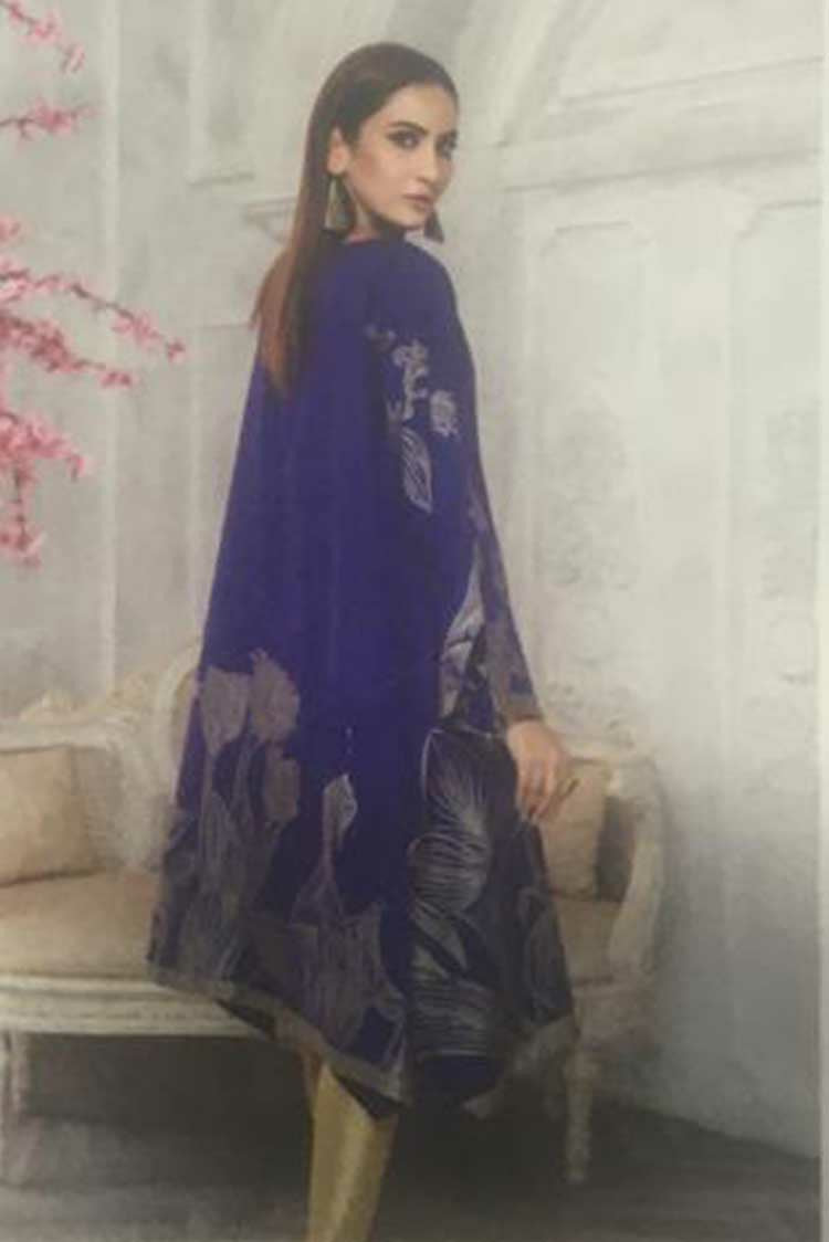 Picture of Johra - JH 621 Lilac Jacquard Banarsi Lawn Collection - Available at Raja Sahib