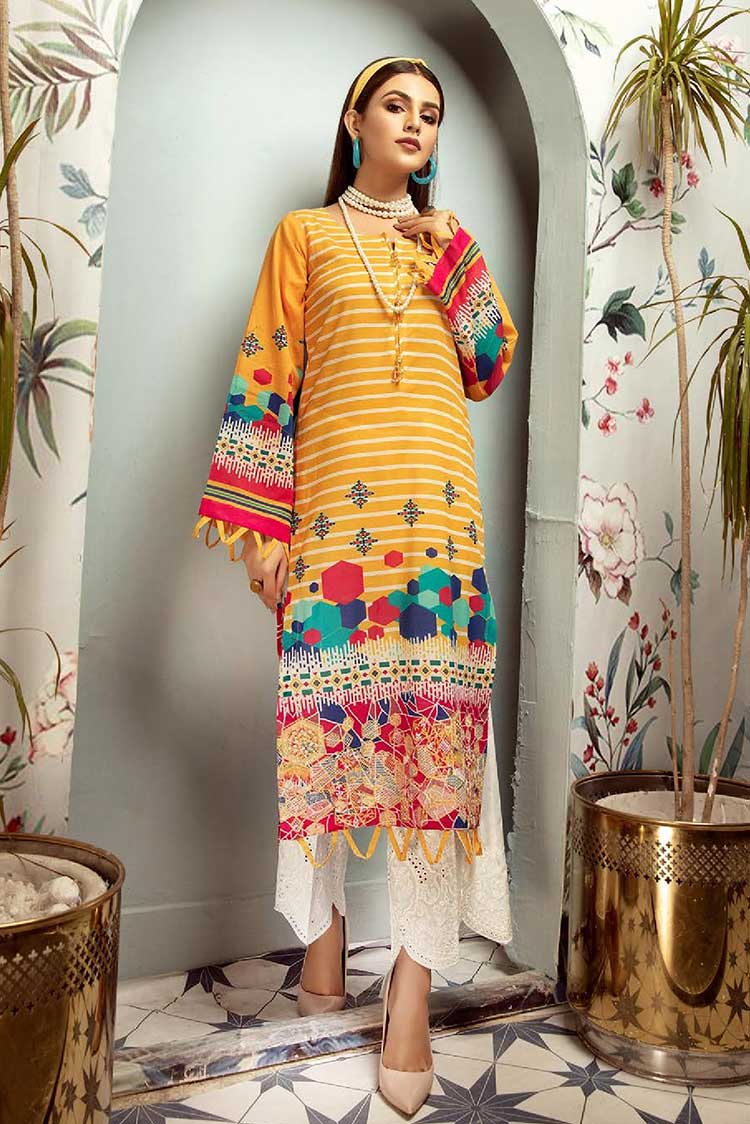 Picture of Riaz Arts - PL 25 Plush Premium Embroidered Lawn Kurti Collection Vol 3 - Available at Raja Sahib