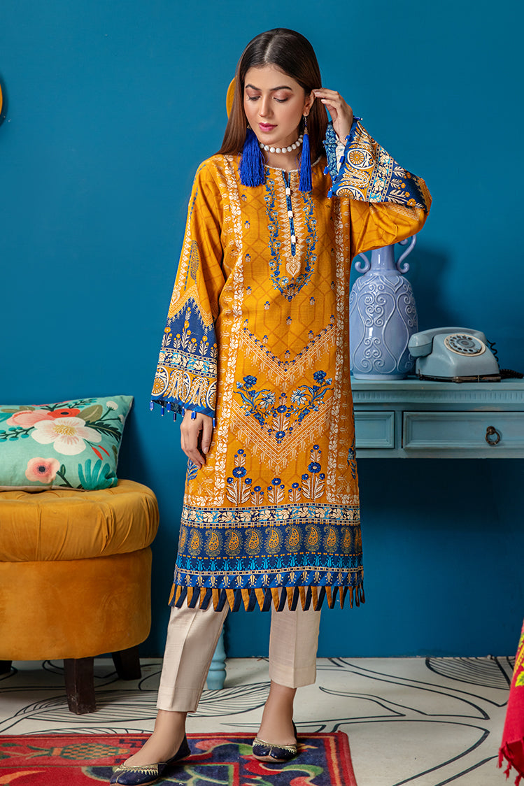 Picture of Ellena - E21-KRK-001 Khaddar Kurti Collection - Available at Raja Sahib