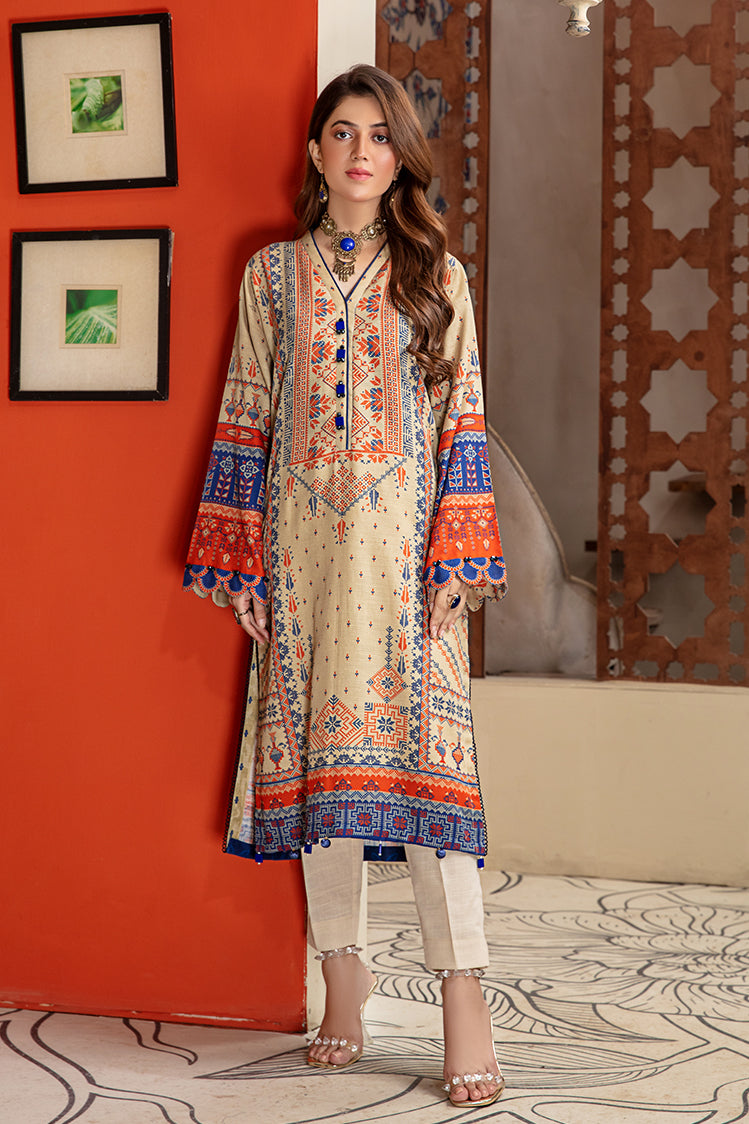 Picture of Ellena - E21-KRK-002 Khaddar Kurti Collection - Available at Raja Sahib