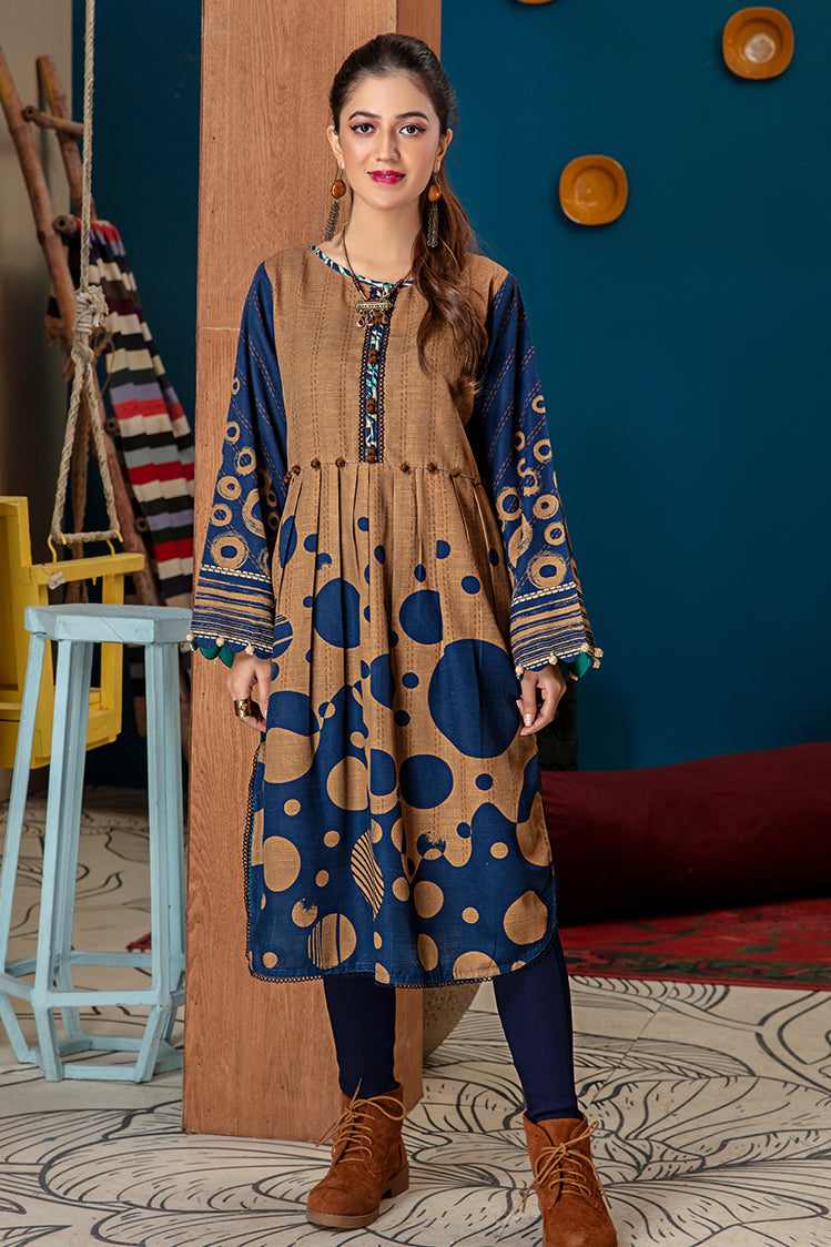 Picture of Ellena - E21-KRK-007 Khaddar Kurti Collection - Available at Raja Sahib