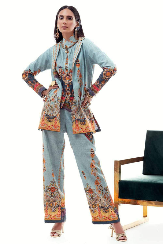 Picture of Gul Ahmed - 1PC Digital Printed Corduroy Shirt SCD12004 Fall Winter Collection Vol 2 - Available at Raja Sahib