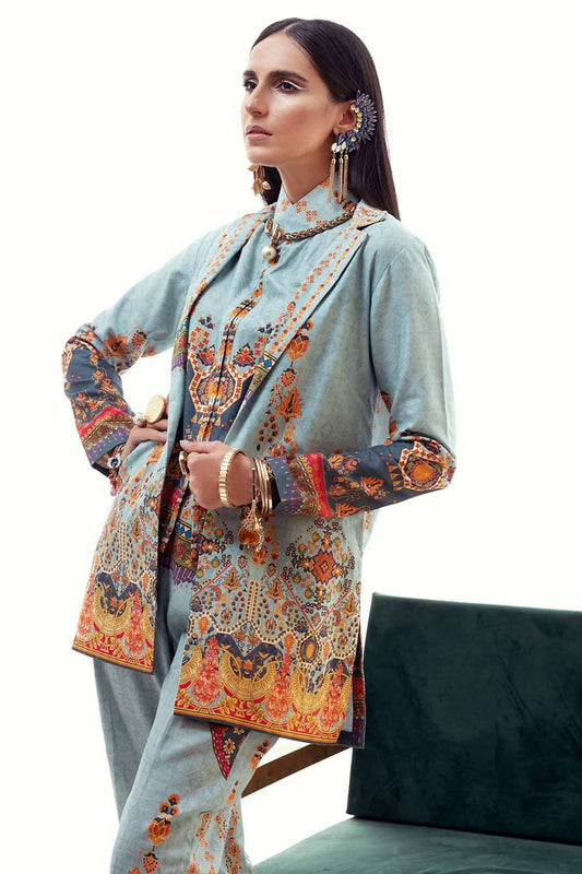 Picture of Gul Ahmed - 1PC Digital Printed Corduroy Shirt SCD12004 Fall Winter Collection Vol 2 - Available at Raja Sahib