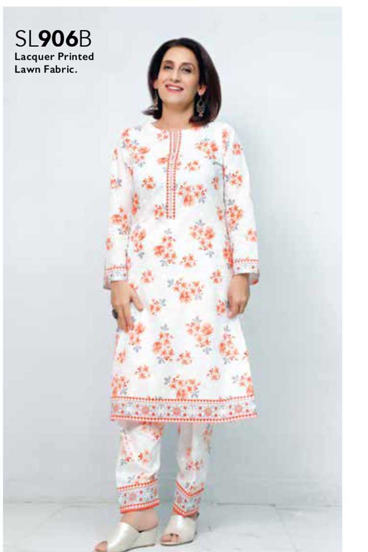 Picture of Gul Ahmed - 1 PC Printed Lawn Shirt SL906B Mothers Summer Lawn Collection - Available at Raja Sahib