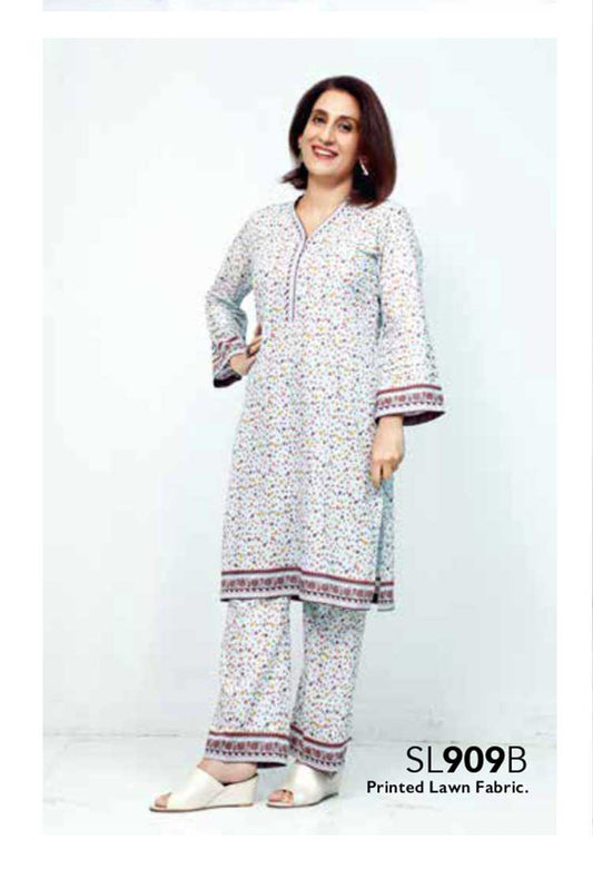 Picture of Gul Ahmed - 1 PC Printed Lawn Shirt SL909B Mothers Summer Lawn Collection - Available at Raja Sahib