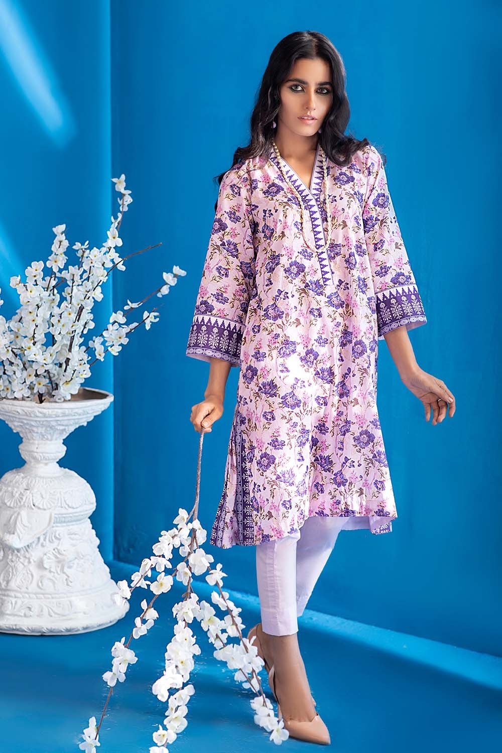 Picture of Gul Ahmed - 1 PC Digital Printed Lawn SL948A Bagh-e-Gul Floral Printed Collection - Available at Raja Sahib