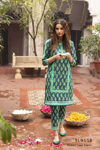 Picture of Gul Ahmed - 1 PC Printed Lawn Shirt SL955B Vintage Garden Summer Lawn Collection - Available at Raja Sahib