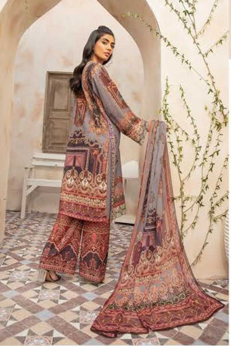 Picture of Johra - JR 256 Green Embroidered Lawn Karandi Collection - Available at Raja Sahib