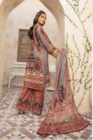 Johra - JR 256 Green Embroidered Lawn Karandi Collection