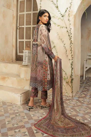 Johra - JR 260 Green Embroidered Lawn Karandi Collection