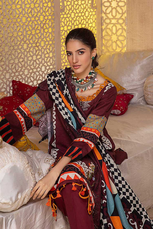 Picture of Regalia Textiles - RKCW 02 Khaddar With Cut Work Embroidered Dupatta Collection - Available at Raja Sahib