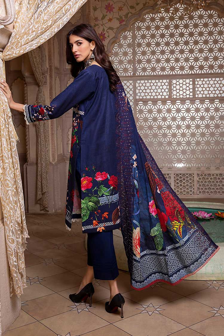 Picture of Regalia Textiles - RKCW 03 Khaddar With Cut Work Embroidered Dupatta Collection - Available at Raja Sahib