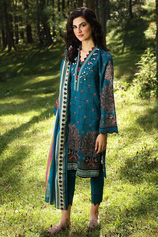 Gul Ahmed 2PC Embroidered Khaddar Suit TK12002 Fall Winter Collection 2021