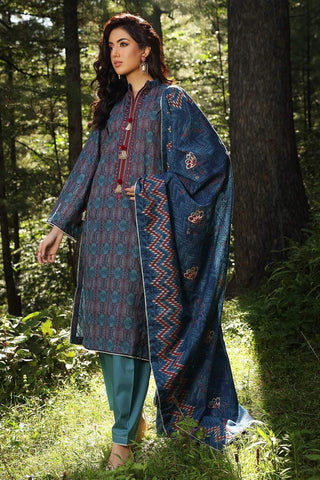 Gul Ahmed 2PC Embroidered Khaddar Suit TK12004 Fall Winter Collection 2021
